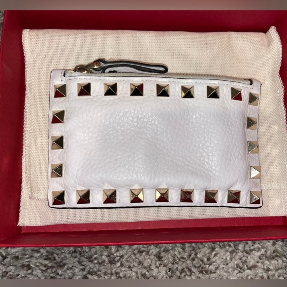 Valentino Garavani Rockstud Zip Coin purse card case